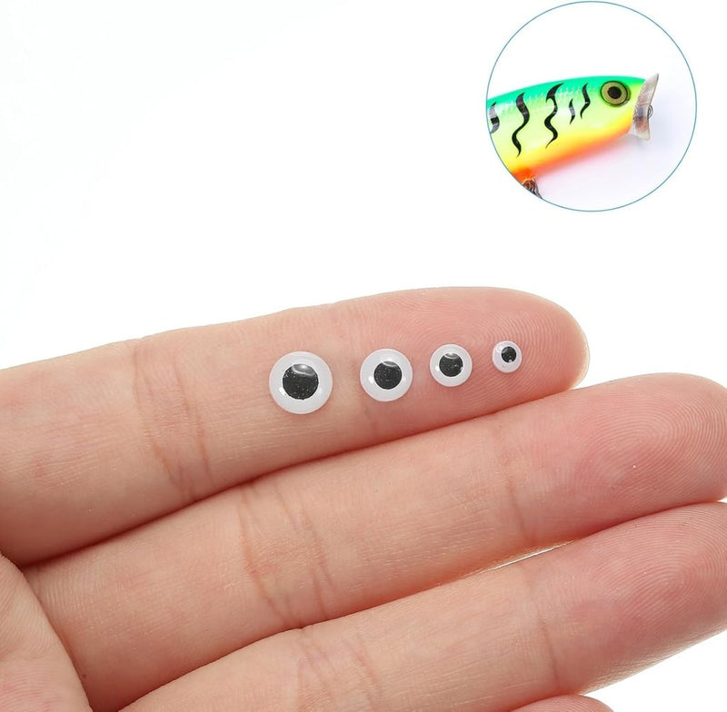 Load image into Gallery viewer, Glow in the dark 3D visoog stickers 3 mm (300 stuks) - Lichtgevende kunstaas ogen - Vliegbinden &amp; visgerei accessoires - happygetfit.com
