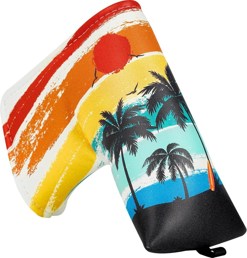 Laden Sie das Bild in Galerie -Viewer, Golf putter beschermhoes met magnetische sluiting 16,8 x 13 cm van kunstleer – putter headcover – golfclub bescherming - happygetfit.com
