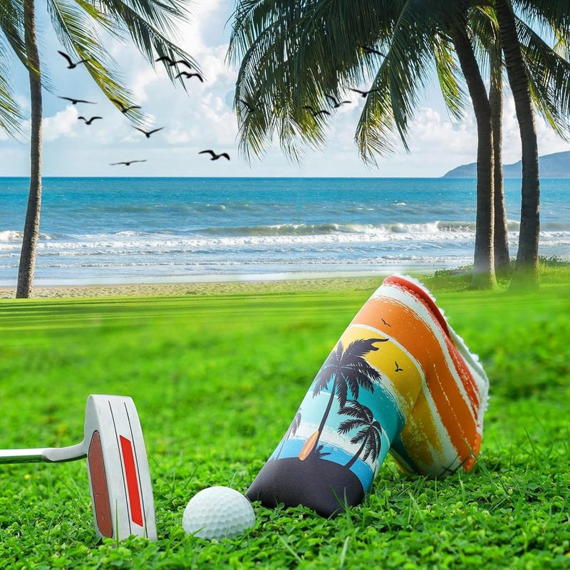 Laden Sie das Bild in Galerie -Viewer, Golf putter beschermhoes met magnetische sluiting 16,8 x 13 cm van kunstleer – putter headcover – golfclub bescherming - happygetfit.com
