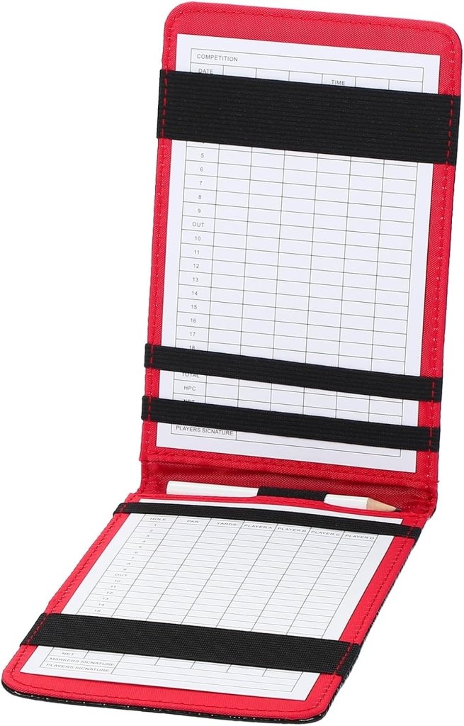Chargez l'image dans la visionneuse de la galerie, Golf scorekaarthouder 18 x 11 cm van PU-leer zwart – scorecard houder – golf accessoires - happygetfit.com
