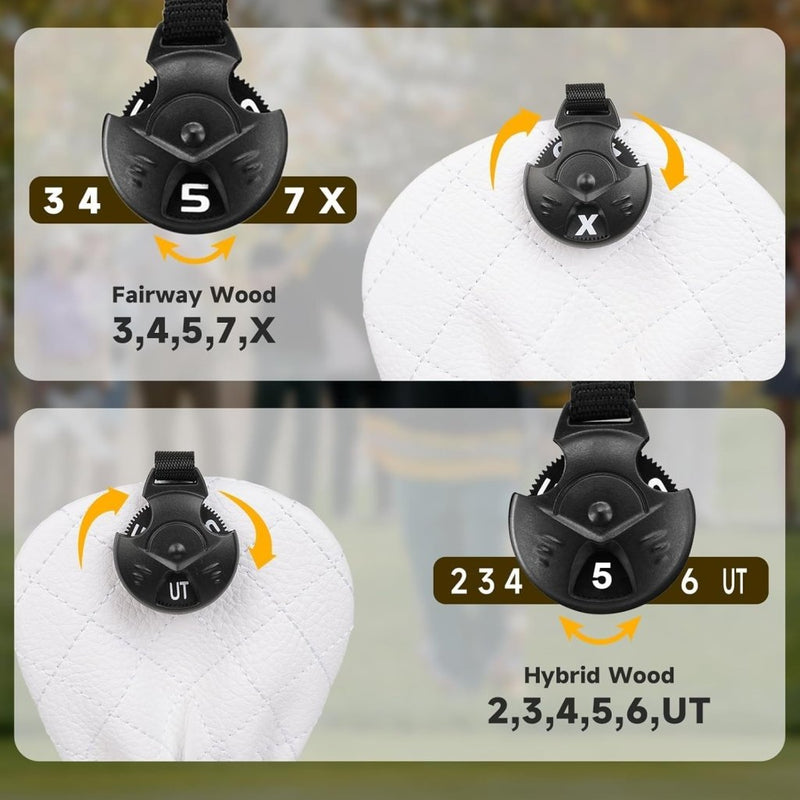 Chargez l'image dans la visionneuse de la galerie, Golfclub beschermhoes met geborduurd filmpersonage van kunstleer – cartoon headcover – golfclub bescherming - happygetfit.com
