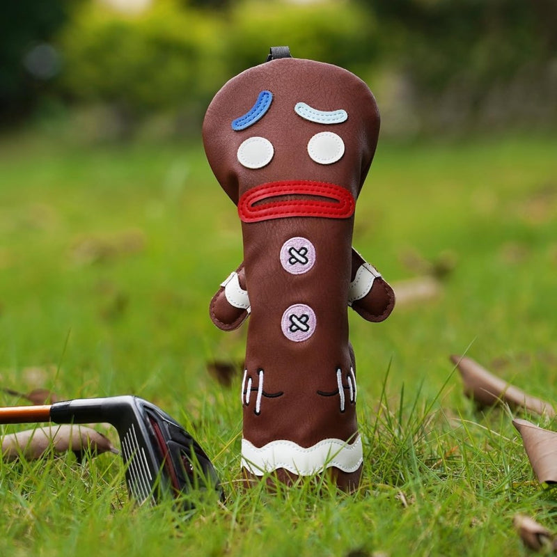 Load image into Gallery viewer, Golfclub beschermhoes met grappig koekjesmonster ontwerp van kunstleer – driver headcover – golfdecoratie - happygetfit.com
