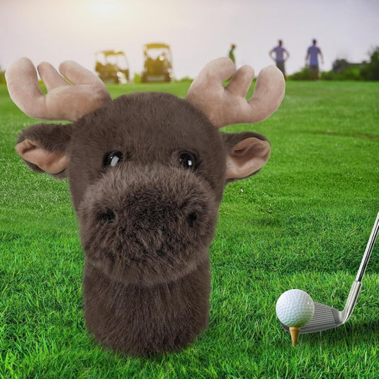 Golfclub beschermhoes met pluche elandontwerp voor 460cc drivers – dierenhoes – golfclubaccessoires - happygetfit.com