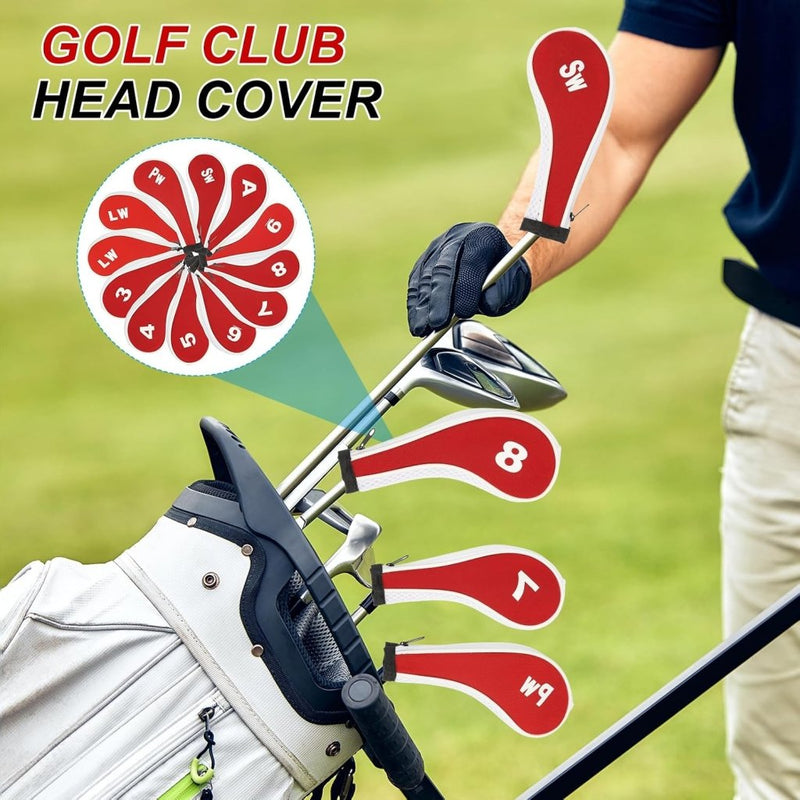 Chargez l'image dans la visionneuse de la galerie, Golfclub beschermhoezen 12 stuks 13 x 7 cm van neopreen – golfijzer bescherming – clubhead covers - happygetfit.com
