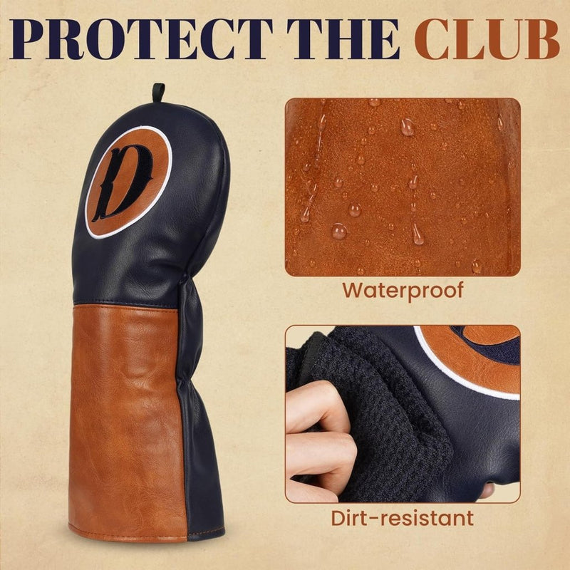 Load image into Gallery viewer, Golfclub hoofdhoezen 3 stuks van kunstleer voor driver fairway en hybrid – golfheadcovers – clubbescherming - happygetfit.com
