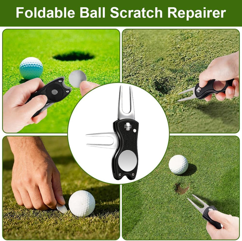 Load image in Gallery Viewer, Golfclub reinigingsset 3-delig met schoonmaakborstel, groefreiniger en microvezeldoek – golfonderhoud – clubreiniging - happygetfit.com
