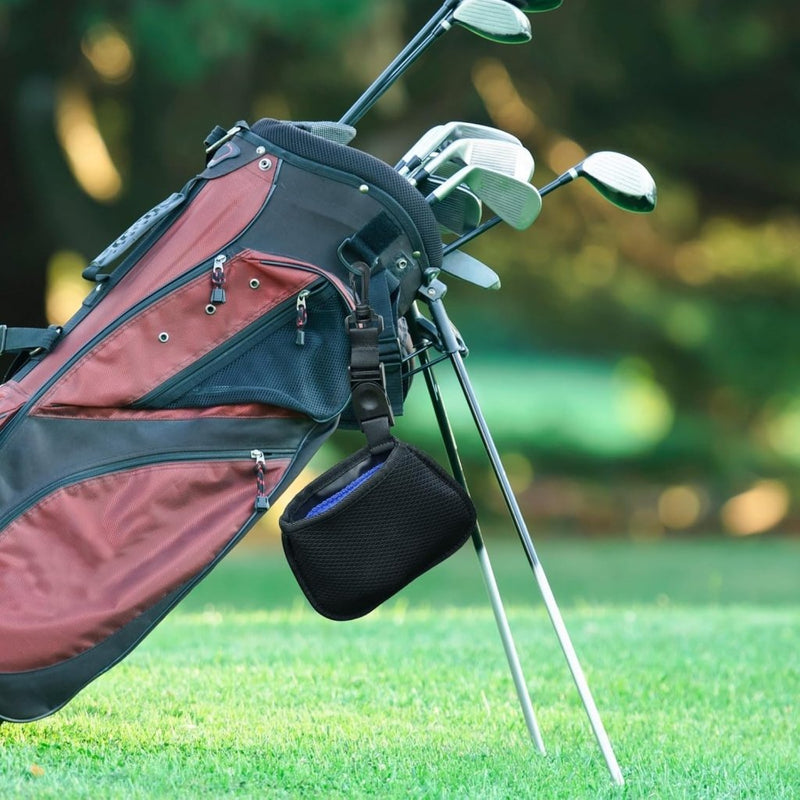 Laad afbeelding in Galerijviewer, Golfclub reinigingszak met waterdichte binnenlaag en afneembare clip – golfbalreiniger – golfonderhoud - happygetfit.com
