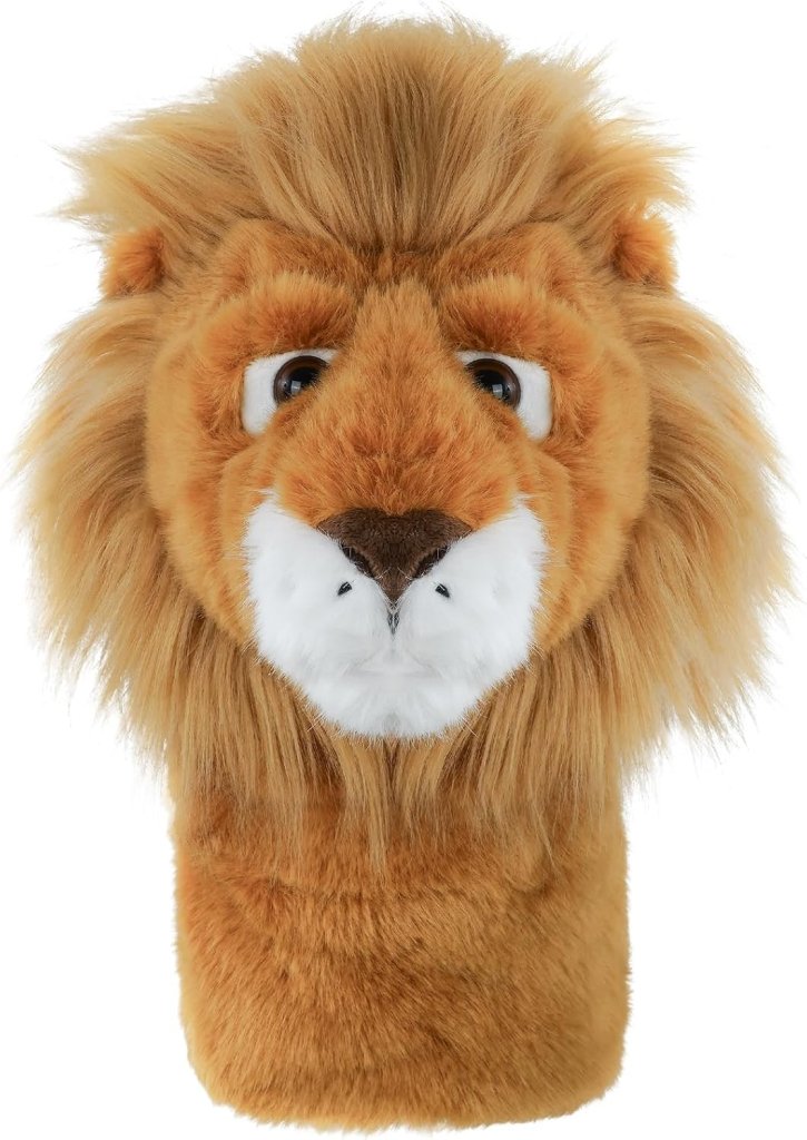 Chargez l'image dans la visionneuse de la galerie, Golfclubhoes leeuw voor driver en wood, pluche headcover, golfcadeau - happygetfit.com
