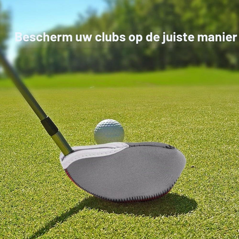 Laden Sie das Bild in Galerie -Viewer, Golfijzer beschermhoezen 10 stuks van neopreen met transparant nummervenster – iron covers – golfclubonderhoud - happygetfit.com
