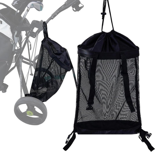 Golfkar opbergtas van stevig polyester met gaas en verstelbare bevestigingsriemen – golfkar organizer – golfopslag - happygetfit.com