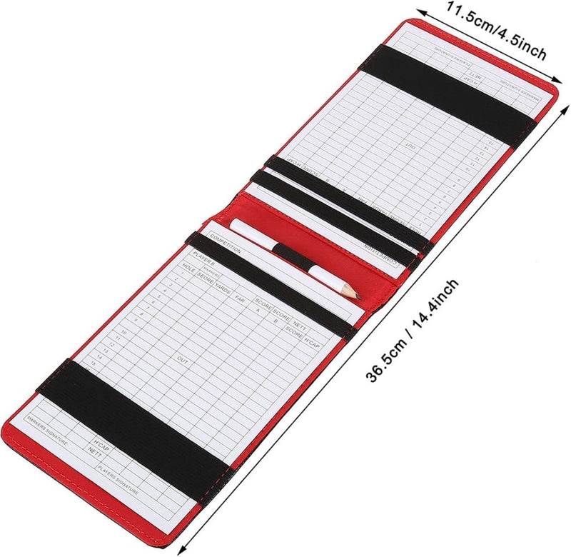Charger l’image dans la visionneuse de galerie, Golfscorekaarthouder van PU leer met slangenhuidstructuur inclusief 2 scorekaarten en potlood – scoreboekhouder – golfnotities - happygetfit.com
