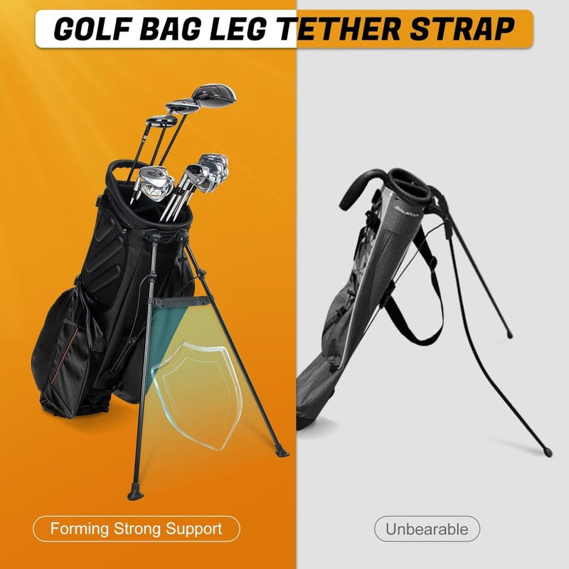 Carica immagine in Galleria Viewer, Golftas stabilisatieband van leer met verstelbaar klittenband voor standaardpoten – golftas bevestiging – standbag accessoires - happygetfit.com
