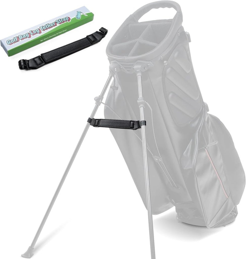 Carica immagine in Galleria Viewer, Golftas stabilisatieband van leer met verstelbaar klittenband voor standaardpoten – golftas bevestiging – standbag accessoires - happygetfit.com
