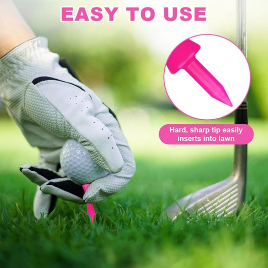 Golftees 84 stuks van stevig kunststof in 7 verschillende hoogtes van 25 tot 70 mm – golfpinnetjes – afslagtraining - happygetfit.com