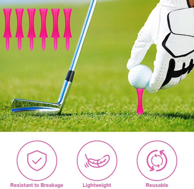 Load image in Gallery Viewer, Golftees 84 stuks van stevig kunststof in 7 verschillende hoogtes van 25 tot 70 mm – golfpinnetjes – afslagtraining - happygetfit.com
