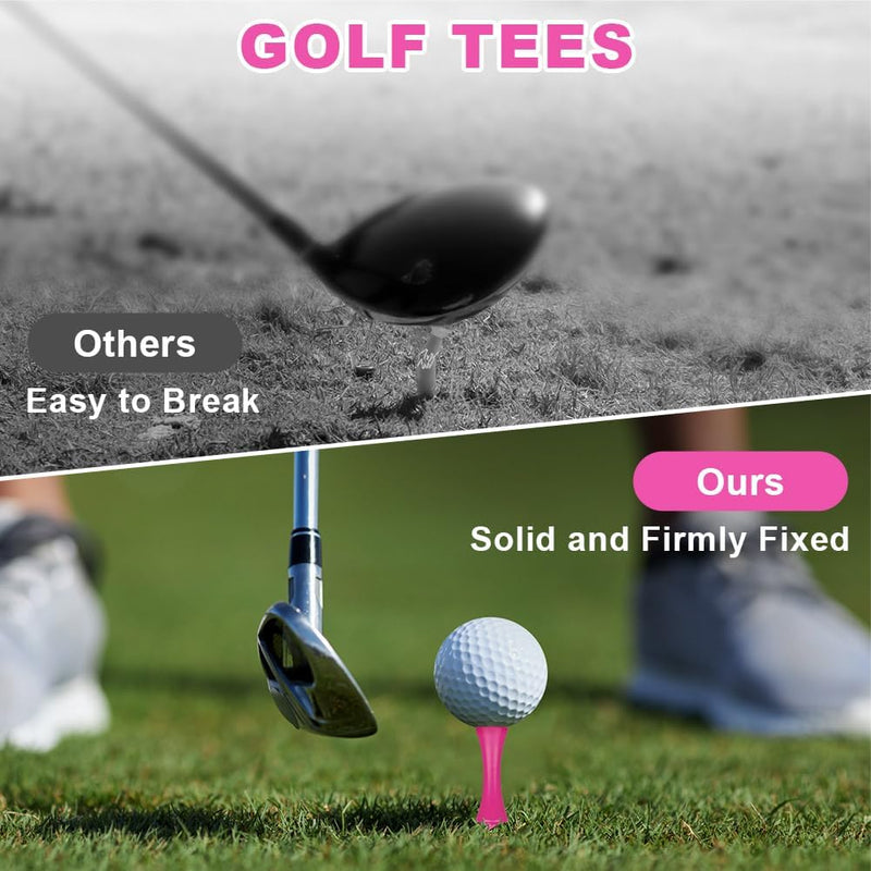 Load image in Gallery Viewer, Golftees 84 stuks van stevig kunststof in 7 verschillende hoogtes van 25 tot 70 mm – golfpinnetjes – afslagtraining - happygetfit.com
