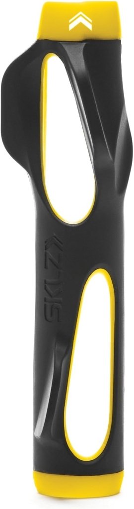 Laad afbeelding in Galerijviewer, Introductie van de Perfecte grip met de golfvliegtrainer, een strak zwart en geel hulpmiddel speciaal ontworpen voor golfers. Ontworpen om spiergeheugen te bevorderen en een goede trainingservaring te garanderen, is het een essentieel accessoire om uw spel onder de knie te krijgen.
