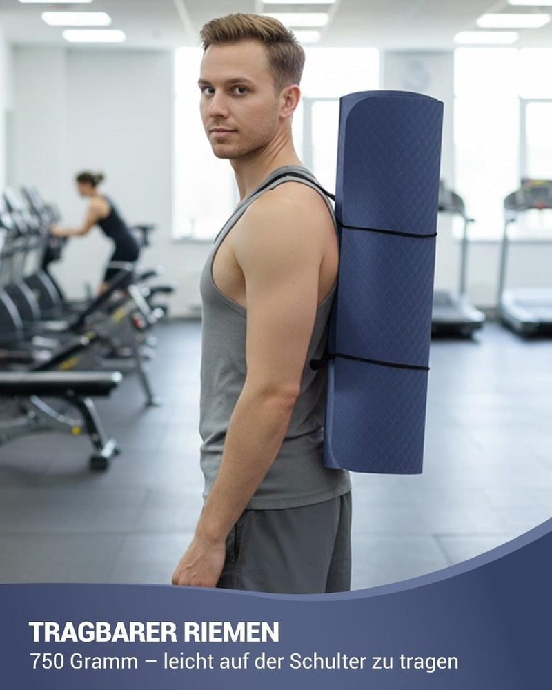 Laad afbeelding in Galerijviewer, Good Nite Yogamat, Gymnastiek, Pilates Oefenmat voor vrouwen, antislip, dik 6 mm met draagriem, Tpe, 183 x 61 x 0,6 cm - happygetfit.com
