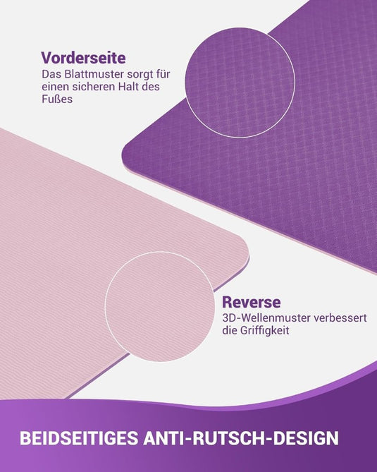 Good Nite Yogamat, Gymnastiek, Pilates Oefenmat voor vrouwen, antislip, dik 6 mm met draagriem, Tpe, 183 x 61 x 0,6 cm - happygetfit.com