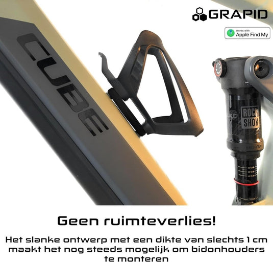 Grapid Fietshouder voor Apple AirTag, universele houder, tracker voor diefstalbeveiliging, accessoirehoes, veiligheidsschroeven, spatwaterdicht - happygetfit.com