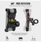Grefay Bike Phone Holder, Motorcycle Phone Holder with Handlebar Clamp for Bicycle, Suitable with iPhone 16 15 14 Pro Max Plus/13 12 11 Pro Max Mini, XS XR X, SE/3.5-6.5 Inch Smartphone, 360 Rotatable - happygetfit.com