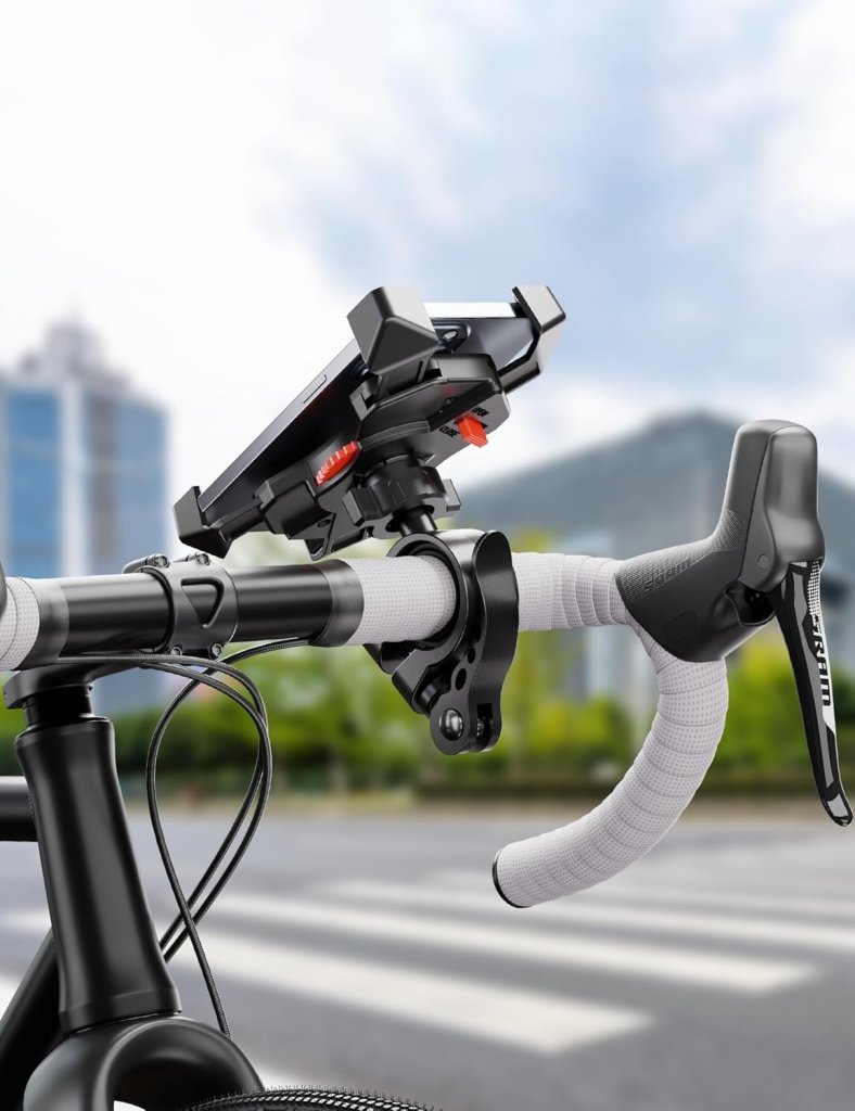 Laad afbeelding in Galerijviewer, Grefay Fiets Telefoonhouder Universele Fiets Motorfiets Mobiele Telefoonhouder Smartphonehouder Klem 360 Draaibaar, Voor en Alle 3,5-6,5 Inch Mobiele Telefoons - happygetfit.com
