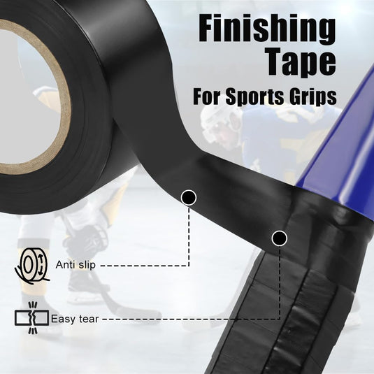 Grip finishing tape 18 mm x 20 m zwart - happygetfit.com