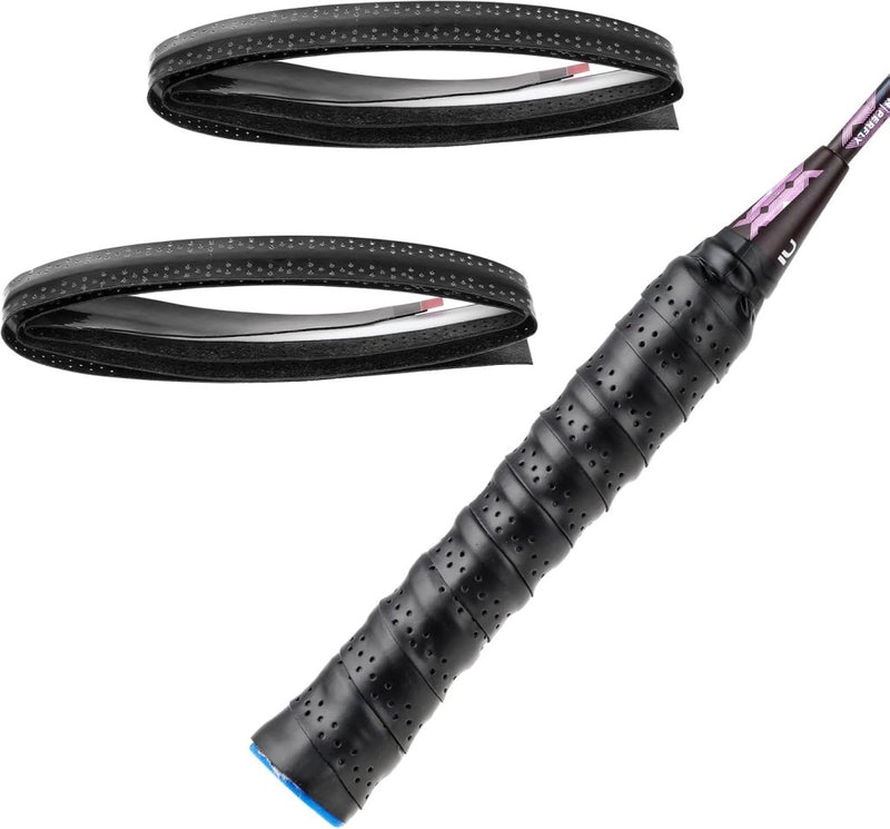 Laden Sie das Bild in Galerie -Viewer, Gripband set 2 stuks zwart voor rackets - happygetfit.com
