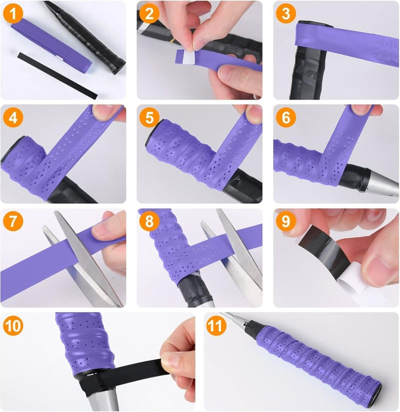 Laden Sie das Bild in Galerie -Viewer, Gripband set 6 stuks voor rackets multicolor - happygetfit.com
