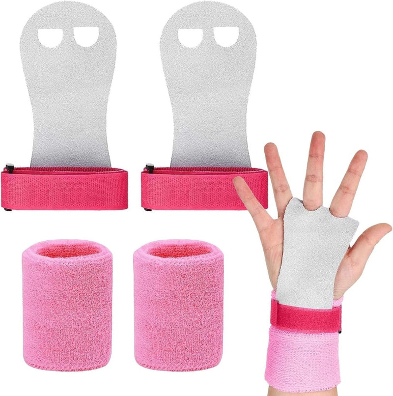 Laad afbeelding in Galerijviewer, Griphandschoenen voor kinderen turnen maat M roze - happygetfit.com
