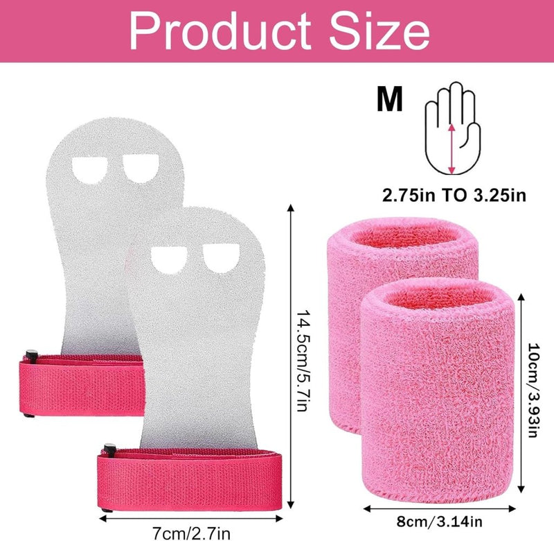 Laad afbeelding in Galerijviewer, Griphandschoenen voor kinderen turnen maat M roze - happygetfit.com
