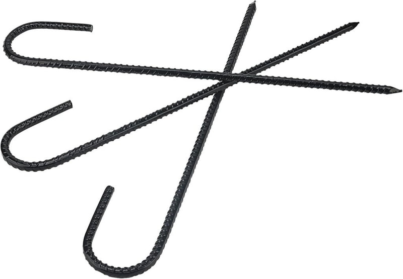 Laad afbeelding in Galerijviewer, Grondankers 10 stuks 40 cm met J-haak van staal – trampoline haringen – stormankers - happygetfit.com
