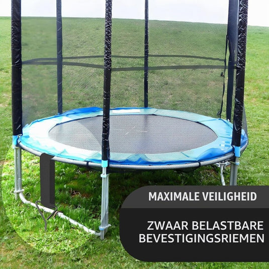 Grondankers 4 stuks 37 cm met spanbanden van 3 meter – trampoline ankers – stormankers - happygetfit.com