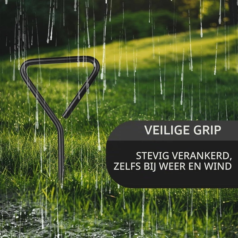 Load image into Gallery viewer, Grondankers 4 stuks 37 cm met spanbanden van 3 meter – trampoline ankers – stormankers - happygetfit.com
