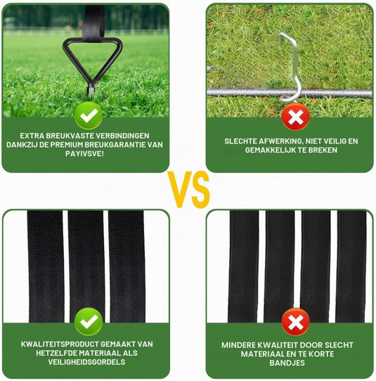 Grondankers 4 stuks 40 cm met verstelbare riemen en booradapter – trampoline ankers – stormankers - happygetfit.com