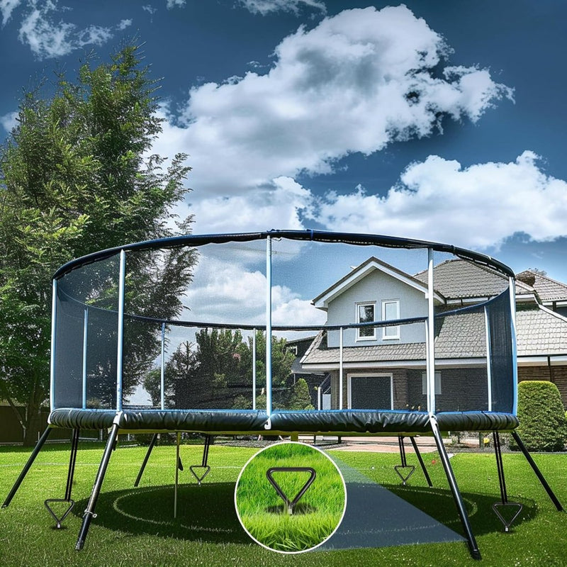 Load image into Gallery viewer, Grondankers 4 stuks 40 cm met verstelbare riemen en booradapter – trampoline ankers – stormankers - happygetfit.com
