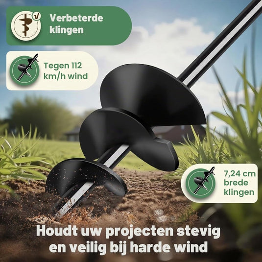 Grondankers 4 stuks 61 cm heavy duty met booradapter – trampoline ankers – stormankers - happygetfit.com