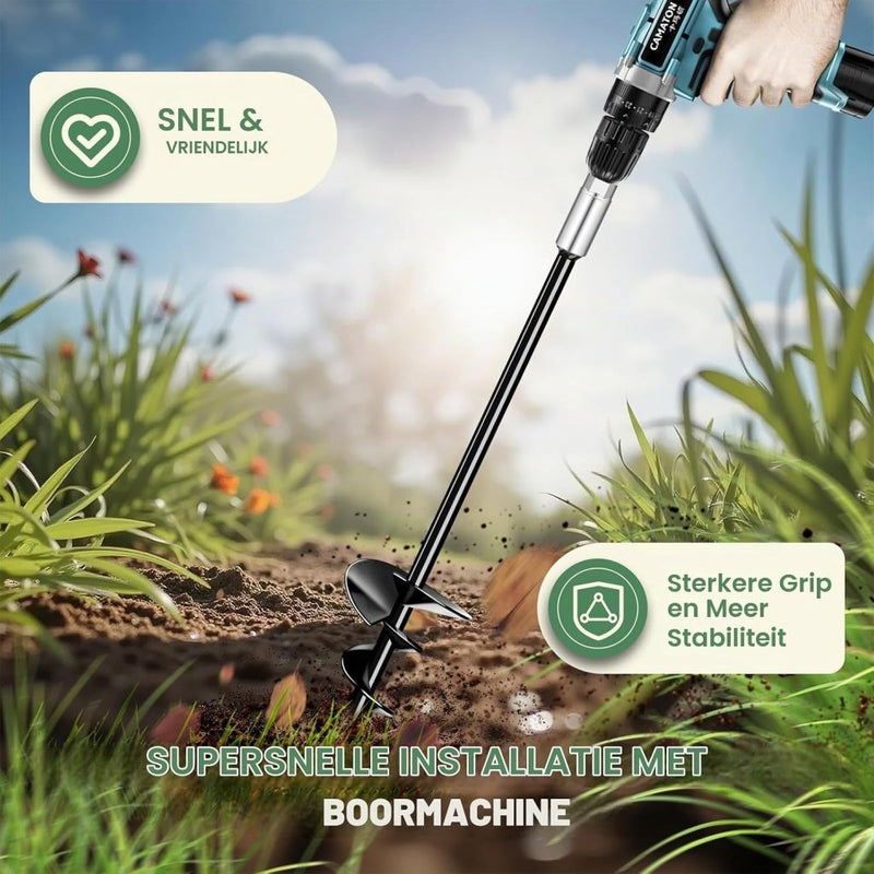 Laad afbeelding in Galerijviewer, Grondankers 4 stuks 61 cm heavy duty met booradapter – trampoline ankers – stormankers - happygetfit.com
