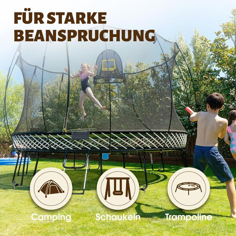Laad afbeelding in Galerijviewer, Grondankers 4 stuks 61 cm heavy duty met booradapter – trampoline ankers – stormankers - happygetfit.com
