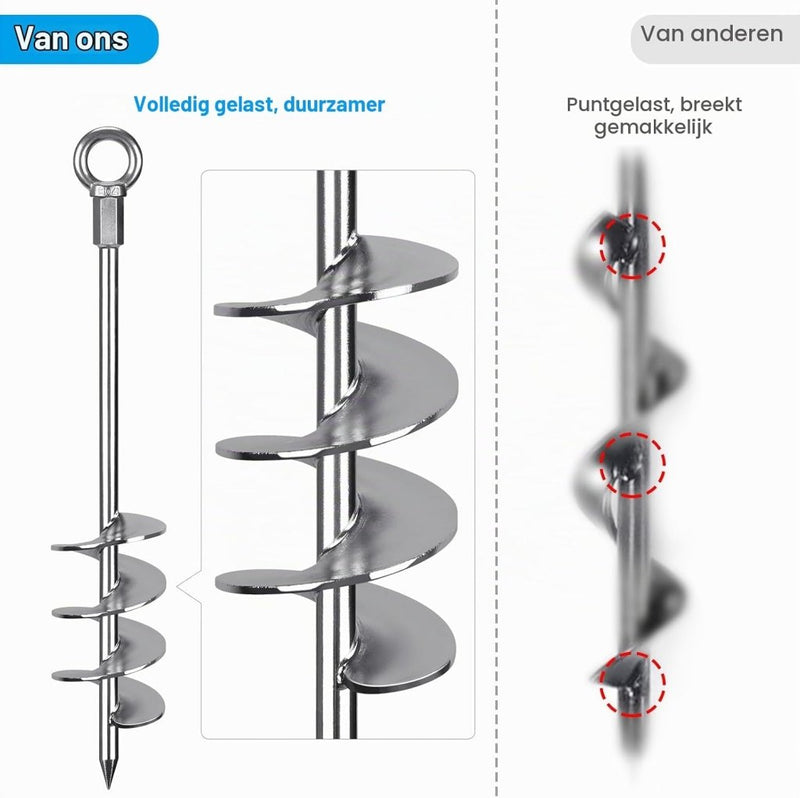 Carica immagine in Galleria Viewer, Grondankers 6 stuks 47 cm heavy duty met vaste ring – trampoline ankers – stormankers - happygetfit.com
