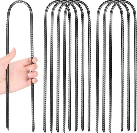 Grondankers 8 stuks 30 cm U-vorm van staal – trampoline haringen – stormankers - happygetfit.com
