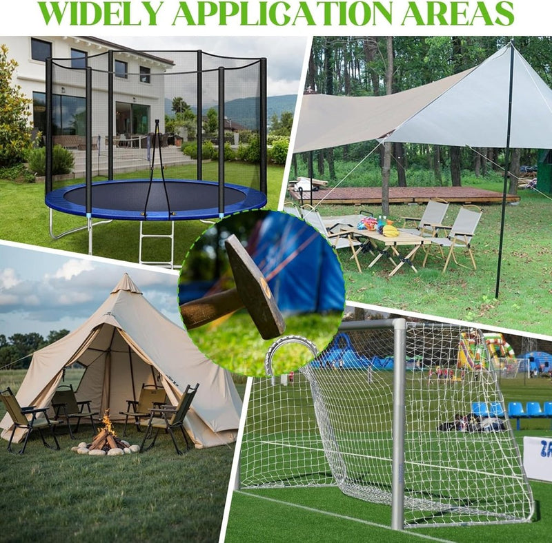Load image into Gallery viewer, Grondankers 8 stuks 30 cm U-vorm van verzinkt staal – trampoline ankers – stormbeveiliging - happygetfit.com
