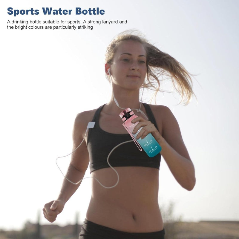 Laad afbeelding in Galerijviewer, Grsta 1 Litre BPA Free Tritan Water Bottle - Flip Top, Lanyard Strap - School, Gym, Yoga, Travel, Outdoor - happygetfit.com
