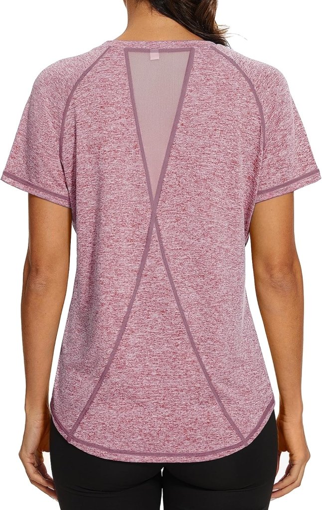 Laad afbeelding in Galerijviewer, Gyabnw Sportshirt dames T-shirts dames korte mouwen elastisch shirt gym dames rug ademend mesh top fitness yoga hardlopen dans - happygetfit.com
