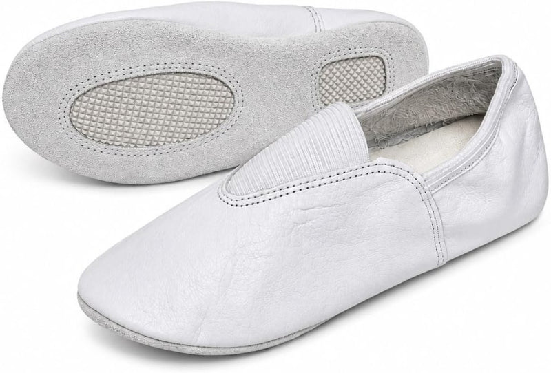 Load image into Gallery viewer, Gymnastiekschoenen met zachte leren zool wit – turnschoenen – yoga dans en trampoline - happygetfit.com
