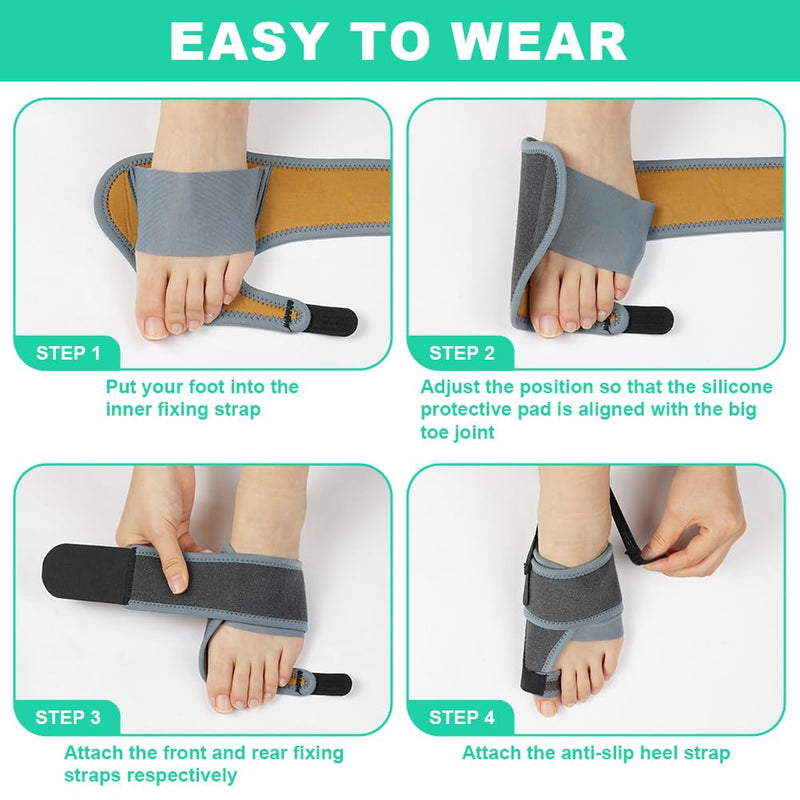 Laad afbeelding in Galerijviewer, Hallux valgus correctors 2 stuks met verstelbare teenbandage en aluminium spalken – teenspreiders – voetondersteuning - happygetfit.com
