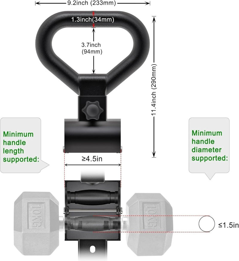 Load image into Gallery viewer, Halter naar kettlebell convertergreep zwart - happygetfit.com
