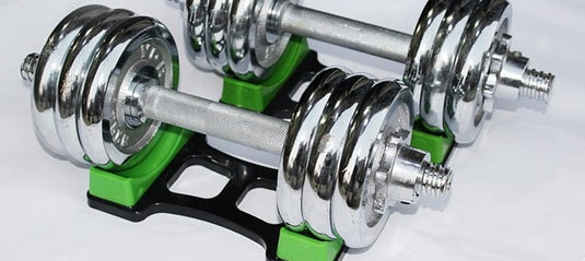 Halterhouders set van 2 groen voor dumbbells - happygetfit.com