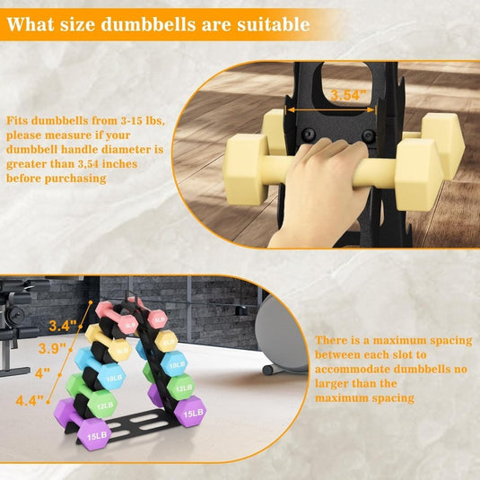 Halterrek 5 lagen zwart voor dumbbells - happygetfit.com