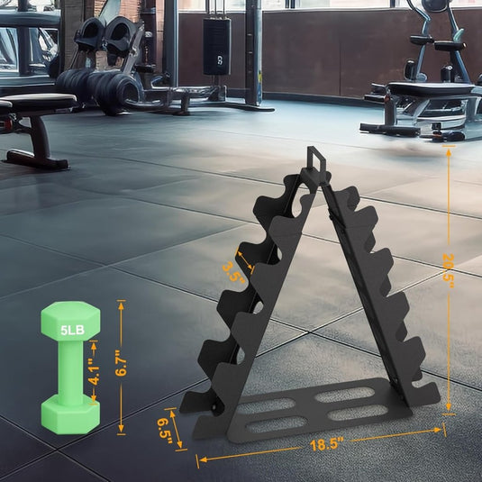 Halterrek 5 lagen zwart voor dumbbells - happygetfit.com